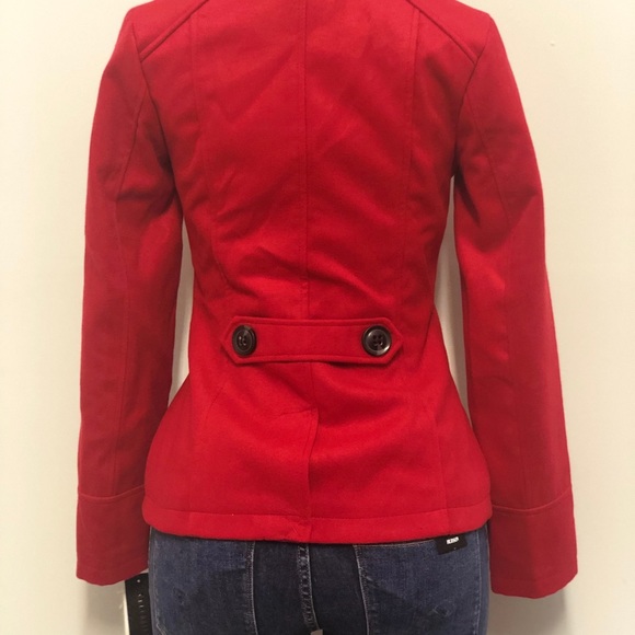 ✨Women’s Red Celebrity Pink Peacoat✨ - Picture 4 of 6